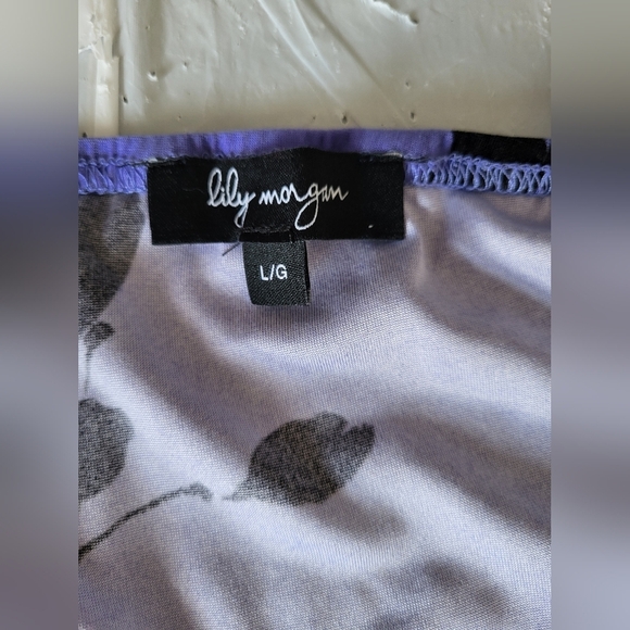 Lily Morgan Purple/ Black Dress, Size Large - Picture 5 of 5